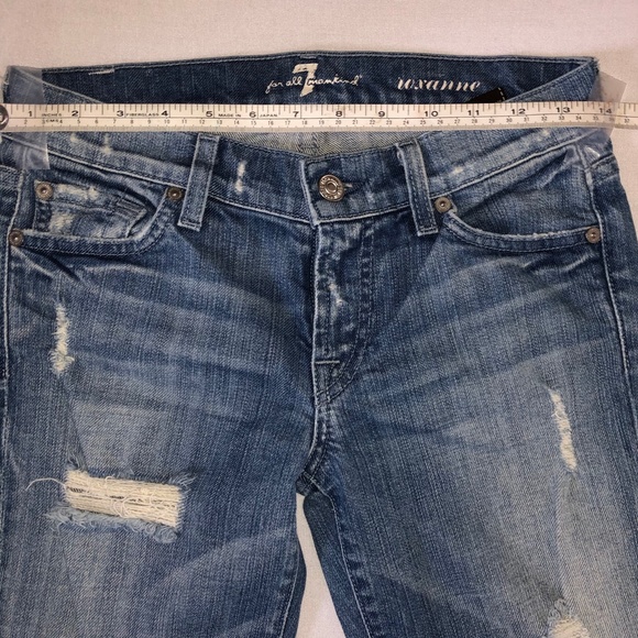 7 for all mankind Roxanne Distressed Jeans. Size 25 - Picture 5 of 8